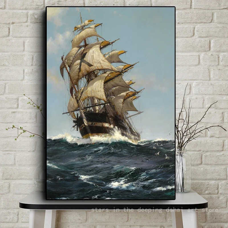 Impresión En Lienzo De Un Velero: Arte Mural Moderno De Un Barco Pirata - España