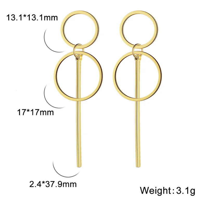 Zwei Herzen Edelstahl Creolen Für Frauen Mode Gold farbe Süße Einfache Herz Baumeln Stud Ohrring Trend Schmuck Geschenk – Detail 32