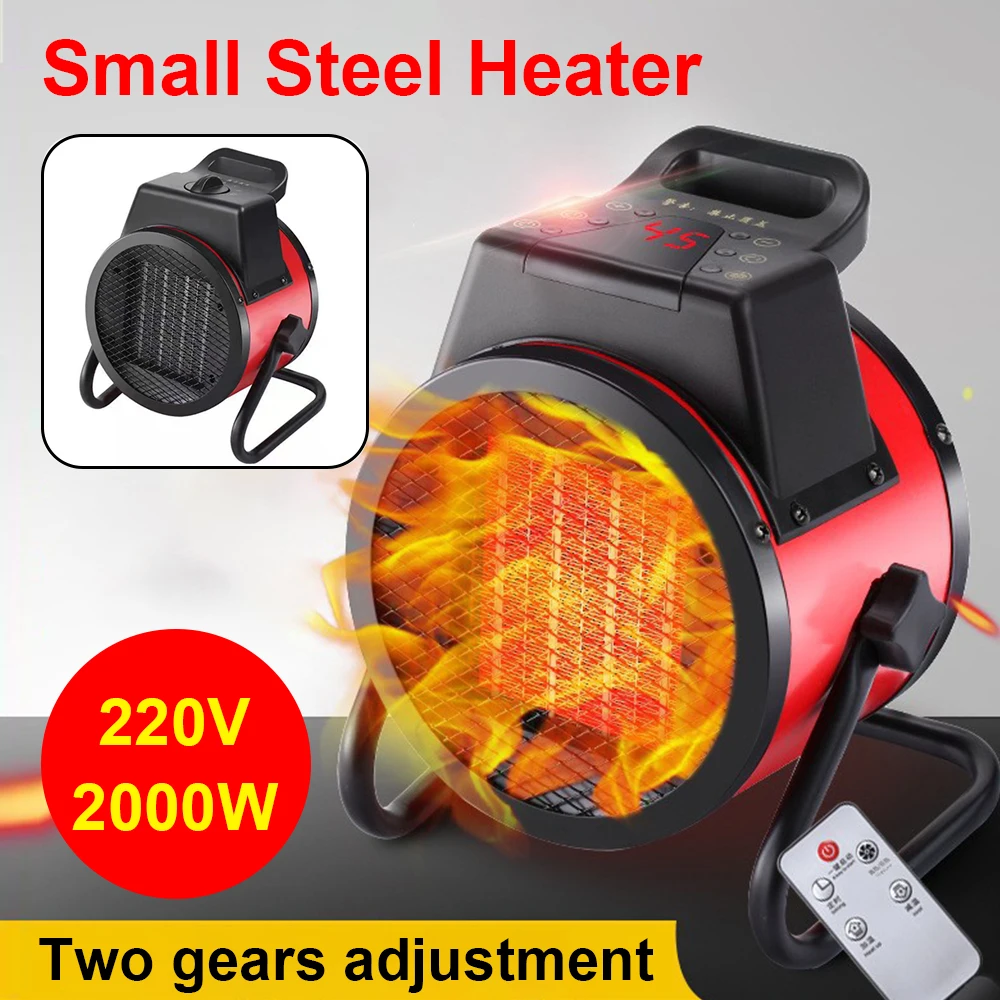 

2000W Electric Heater Thermostat Portable Air Warmer Radiator Fast Heat 2 Gear Adjust Overheat Protection Office Feet Warmer