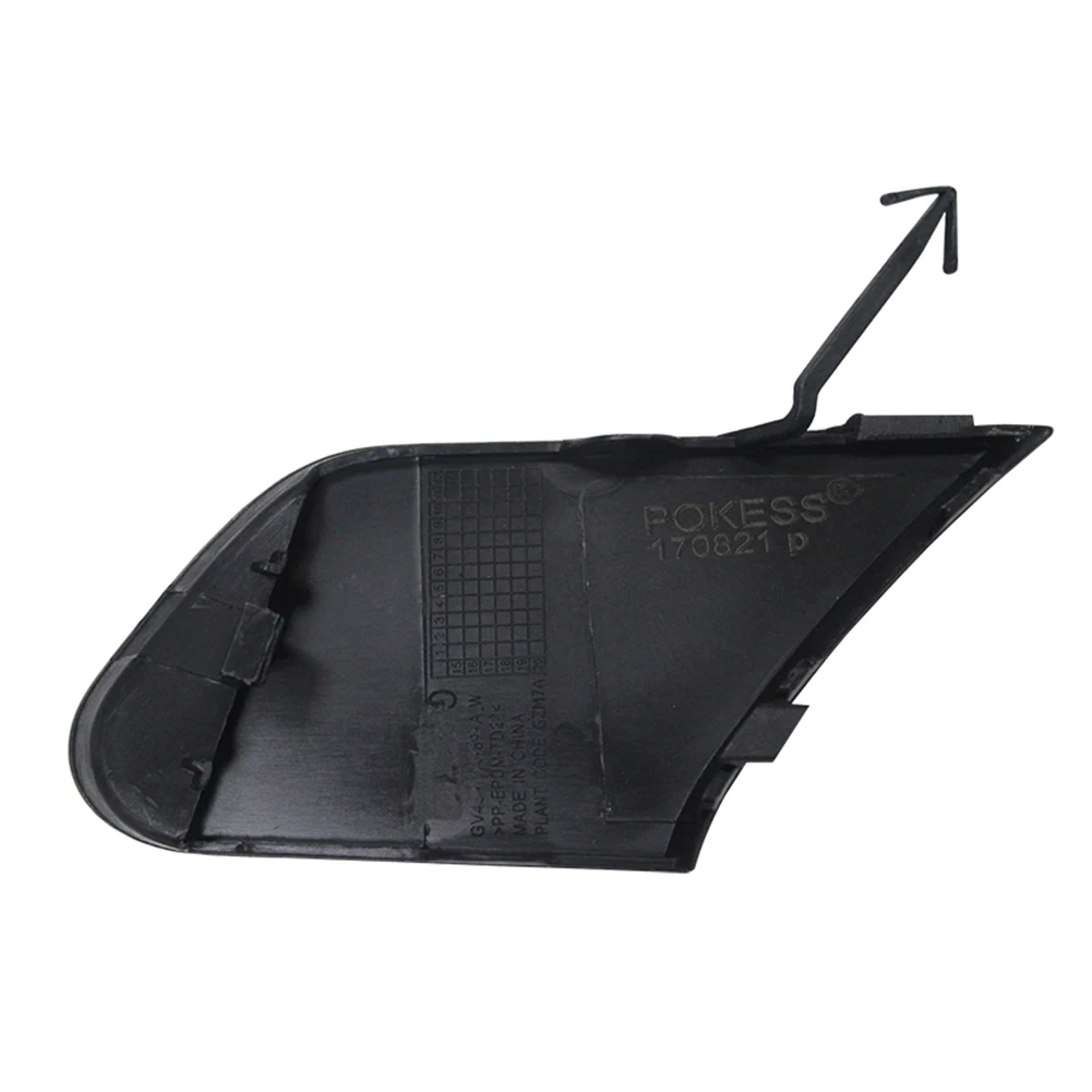 Front Bumper Tow Hook Cover - Black Plastic, Direct Replacement, Exterior Accessory