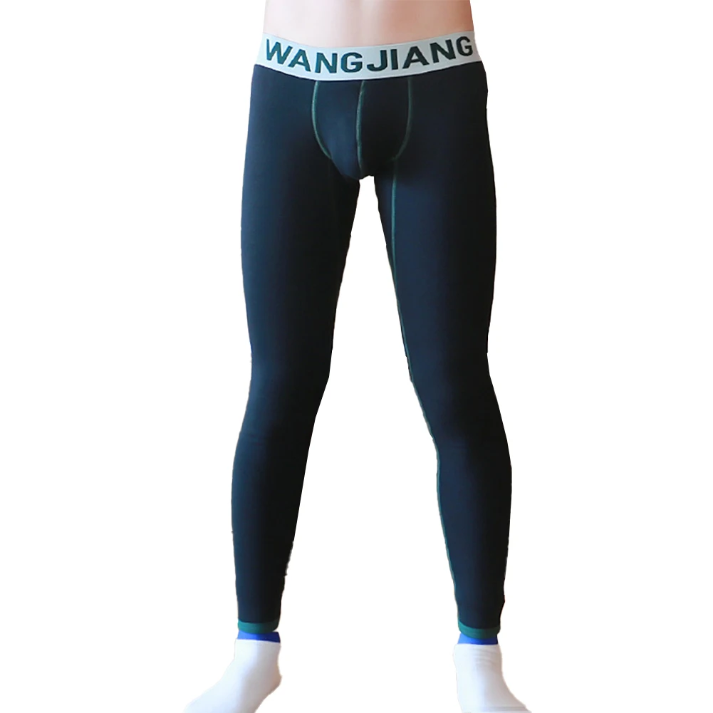 

Men Thermal Underwear Bottoms Fleece Lined Heated Long Johns Soft Elasticity Bottoms Wear Thick Warm Lingerie Casual Sleepwear