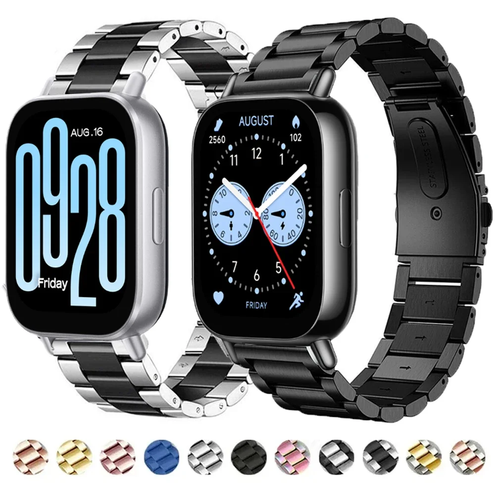 Premium Stainless Steel Strap Band for Smartwatches - Elegant Metal Bracelet for Men and Women