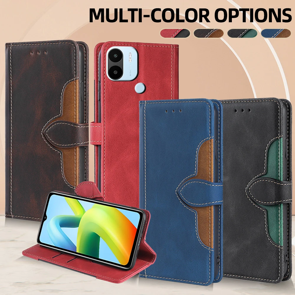 Magnet Buckle Leather Flip Cover For Xiaomi Redmi 9A 9AT 9C A3