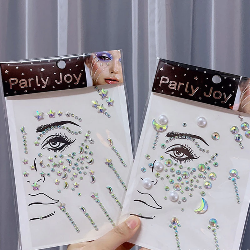 3d Halloween Crystal Sticker Diy Resin Rhinestone Temporary Tattoo