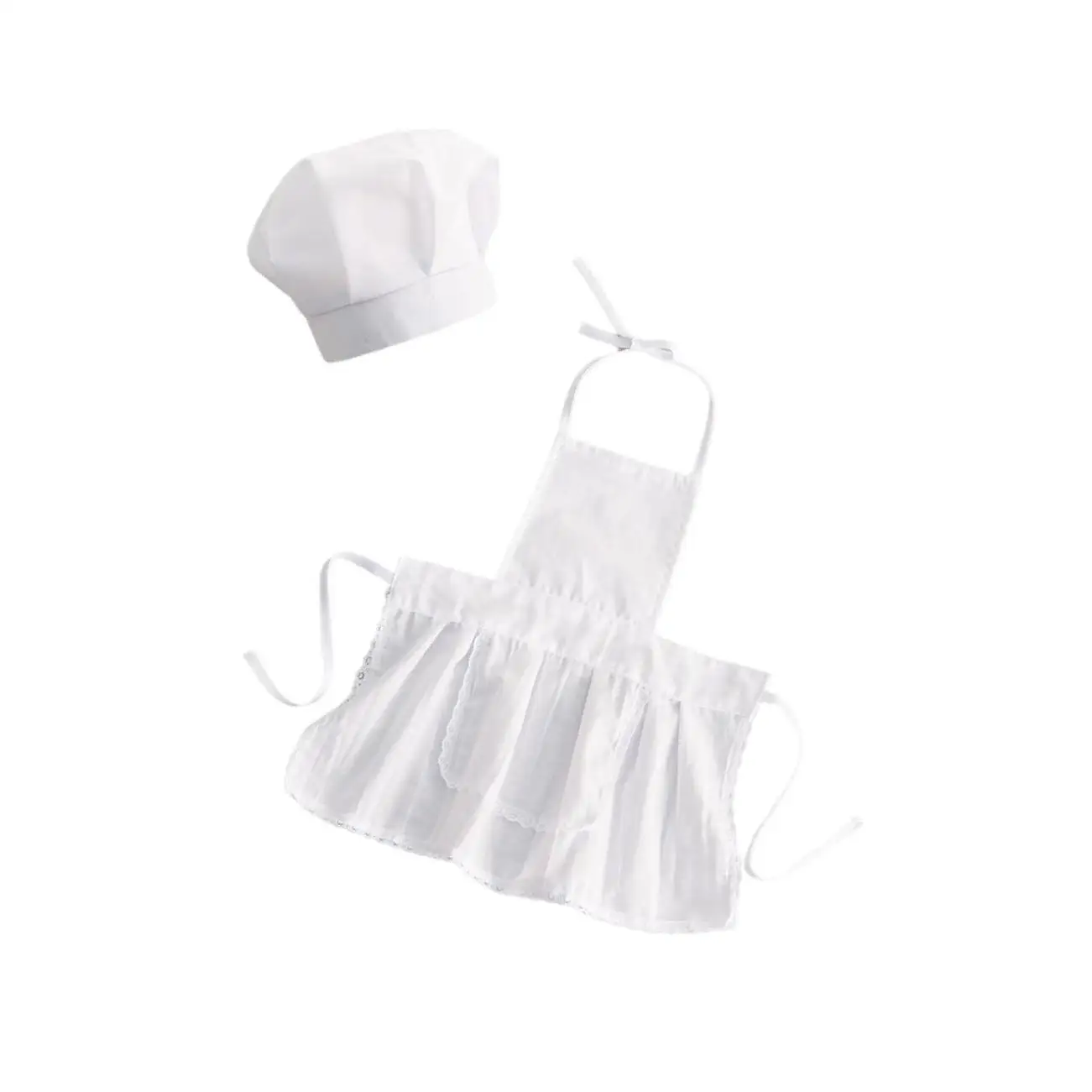 

2/3/5 2/3/5 Cotton Baby Newborn Photography Prop Pretend Chef Apron Set Boy Large