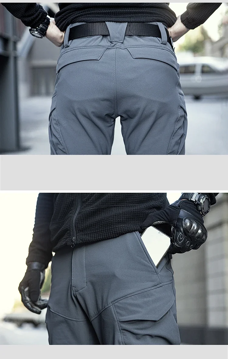 Description Picture 4 of itemMilitary Tactical Pants Soft Shell Outdoor Hiking Casual Pants Combat Training Cargo Pants Men's Army Tactical