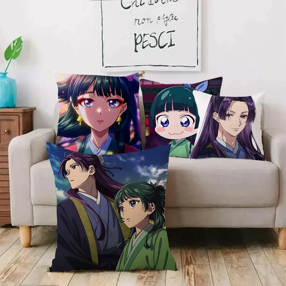 The Apothecary Diaries maomao Pillow Covers Cartoon Sofa Decorative Home Double-sided Printing Short Plush Cute Cushion Cover 2