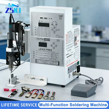 Semi Automatic Soldering Machine welding angle/Temperature adjustable USB/Plug/Electronics Wire Soldering Welding Station 1