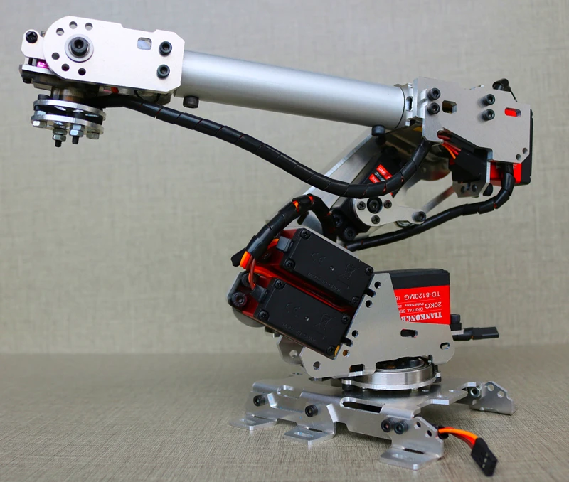 Robot Arm Kit 7 Dof Manipulator Robot Arm Large Suction Air Pump Arduino Robot Multi-Dof Mindustrial Robotic Model 6-Axis Arm Robot DIY Kit