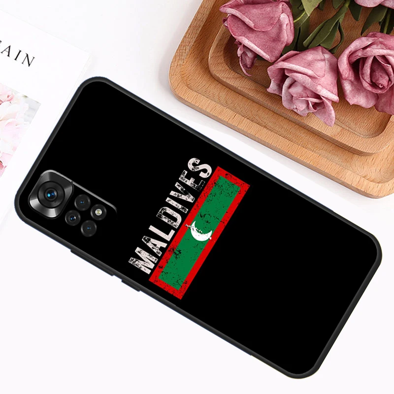 Maldives Map Design Protective Phone Case
