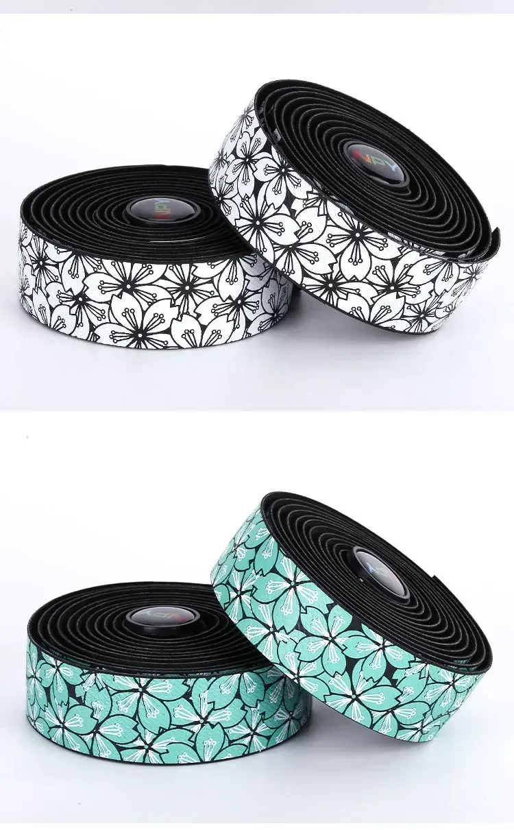 EVA/PU Road Bike Handlebar Tape Sakura Bicycle Anti-Skid Shock Absorber Bar Wrap