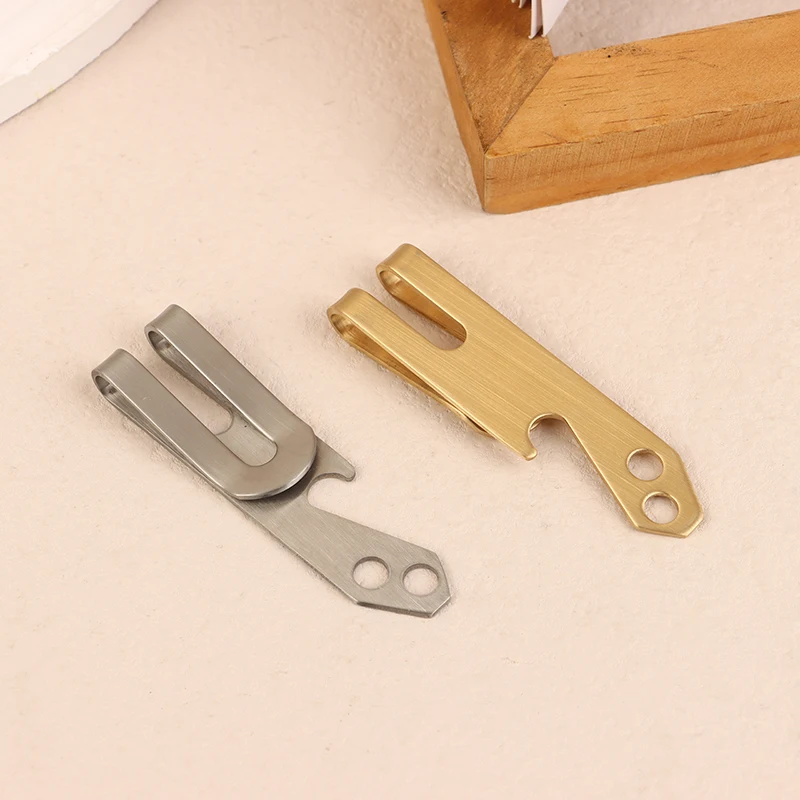 Multifunctional Stainless Steel Money Clip Mini Bottle Opener Metal Geometric Cash Holder ID Credit Card Folder For Men Women
