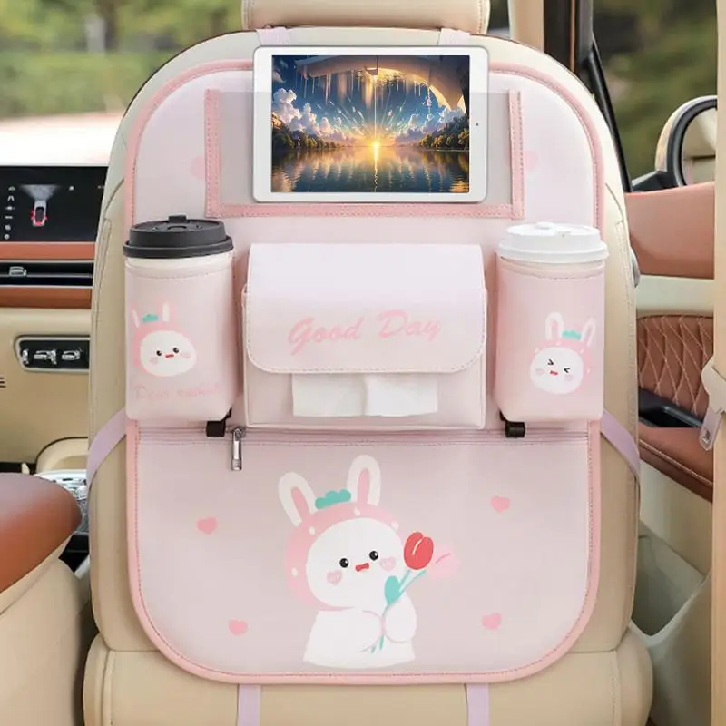 

Car Trash Bags Car Sundry Storage Bag For SUVs Vehicles Car Organizer Backseat Hang Detachable Car Seat Cartoon Storage Bag