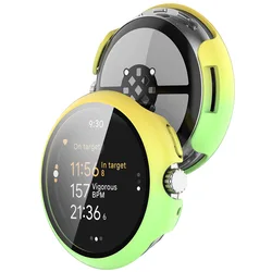 Premium Tempered Glass + Protective Cover for Google Pixel Watch - Full 360° Bumper & Screen Protector Combo (Yellow green)