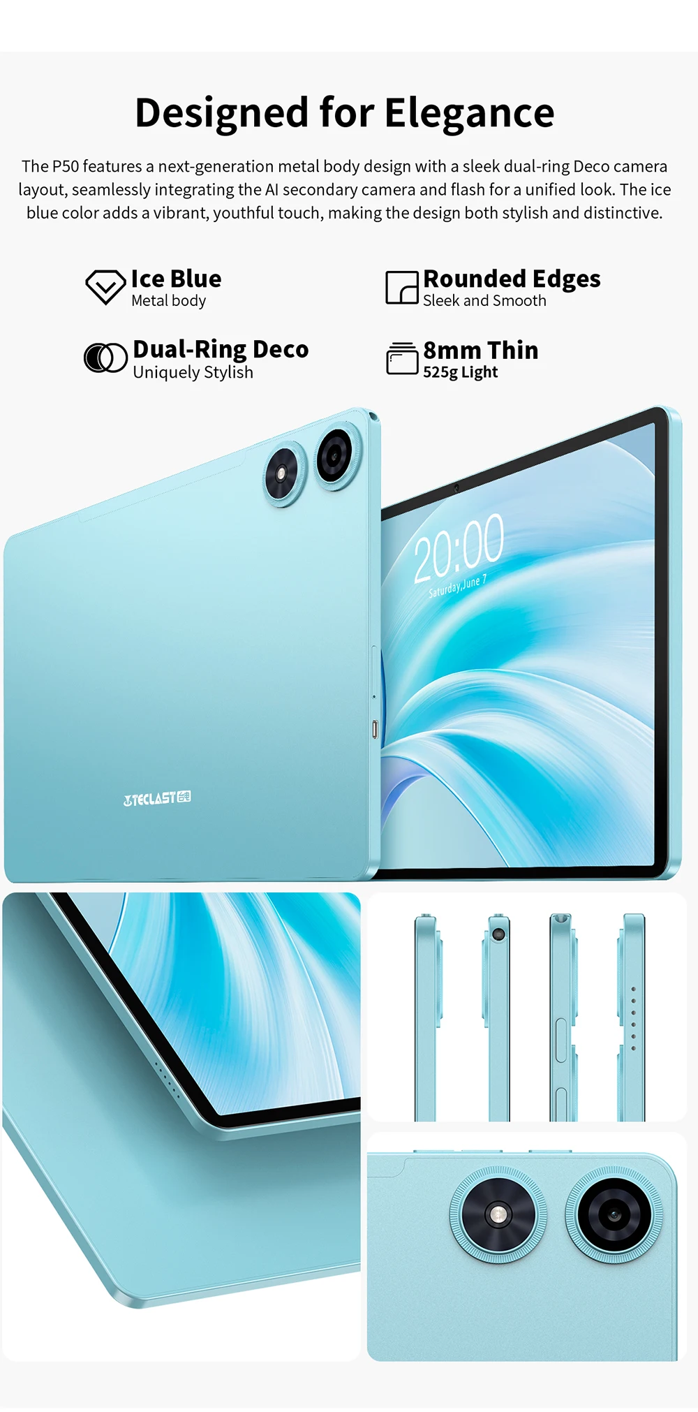 Χρήστης Teclast P50 απολαμβάνει βίντεο ψυχαγωγίας