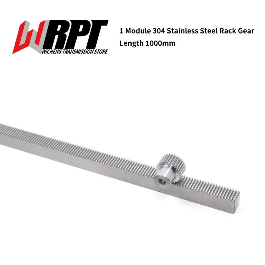 Stainless Steel Rack Rail Spur Gear Módulo Reto 20 Dentes Buraco 610 mm Pinhão Cnc Parts Can be Customized Set 304