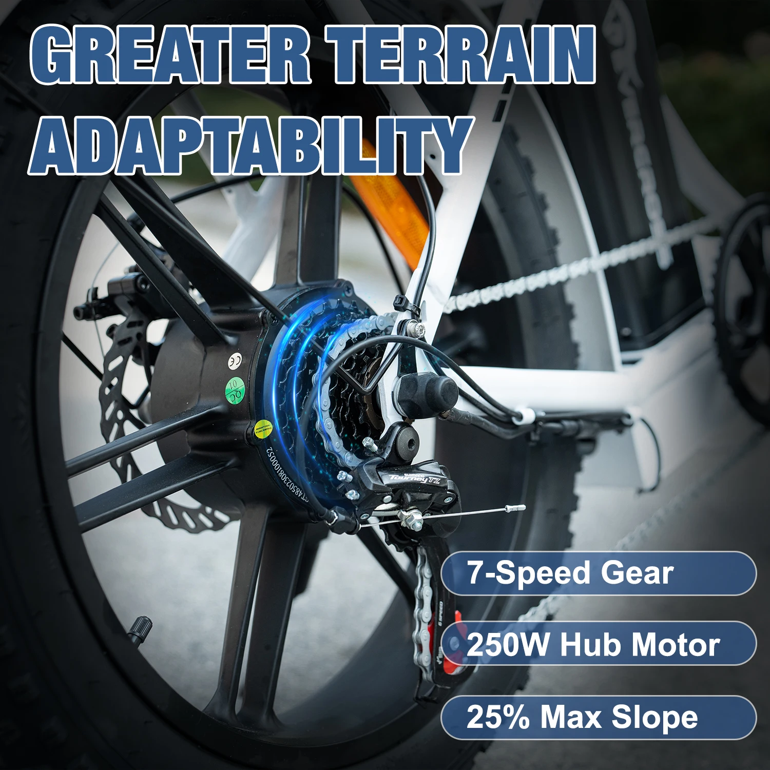 EVERCROSS EK6 Electric Bike 20" x 4.0 Fat Tire Foldable E Bike 48V15Ah, 750W Mountain Adult Electric Bicycle 7 Gears, 55-100KM