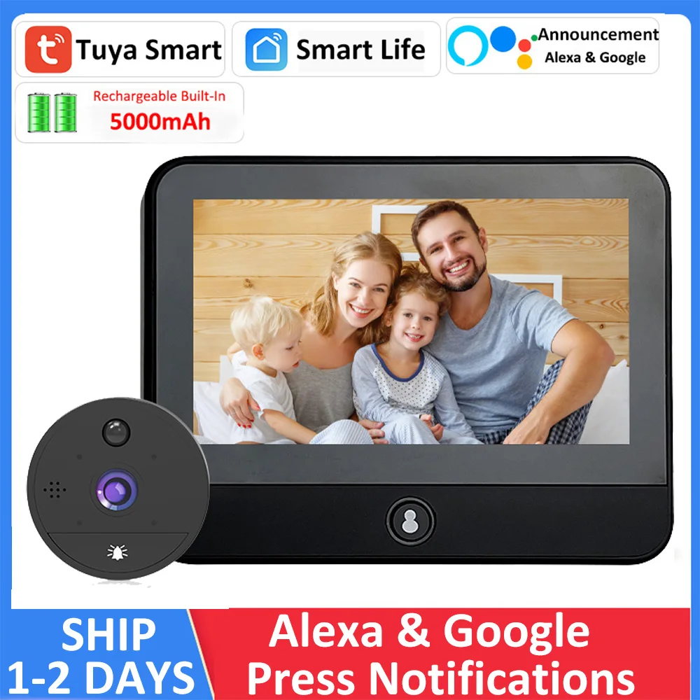 Mirilla puerta video portero wifi HD Tuya smart - smart life