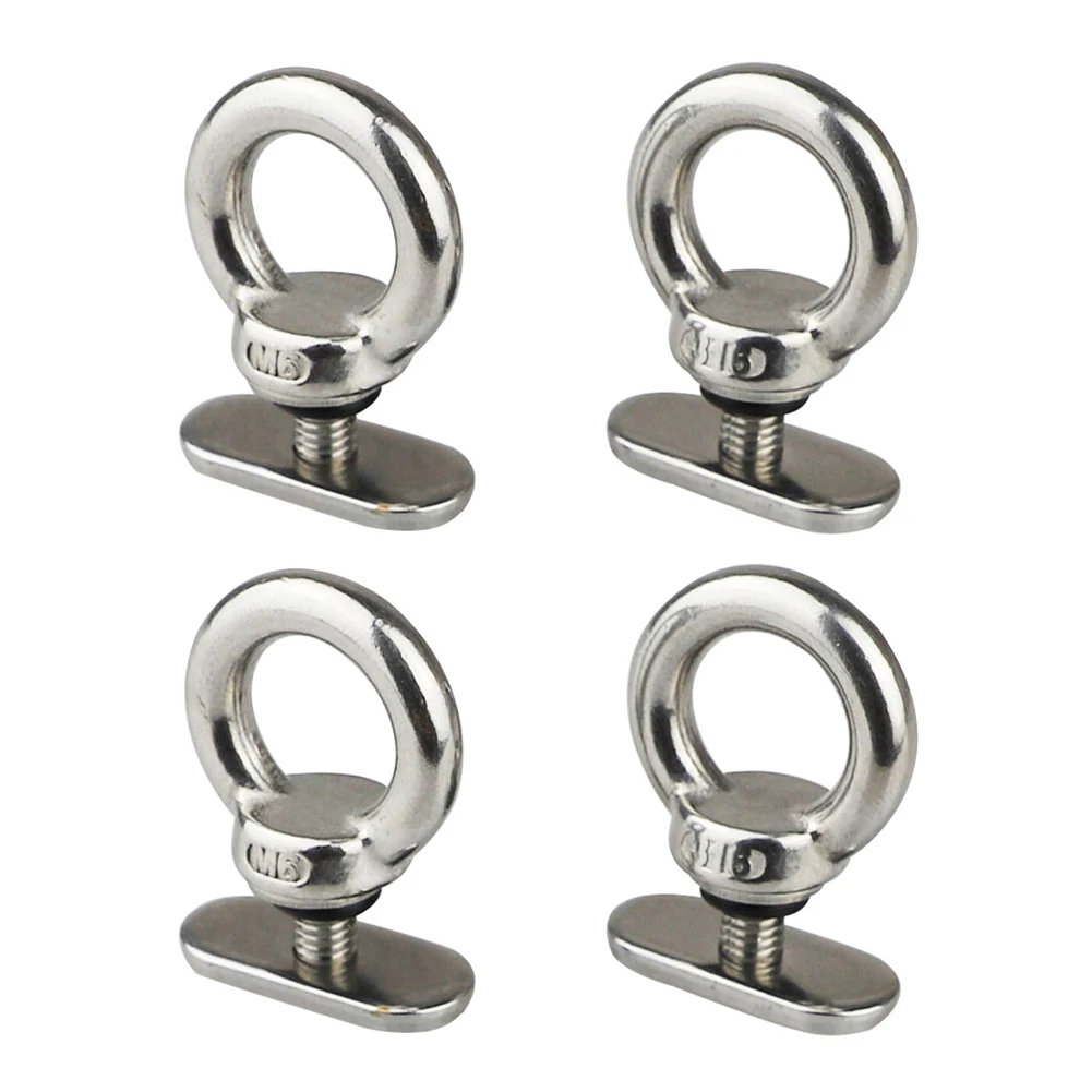 

Kayak Track Mount Kayak Track Eyelet Silver Color Tie Down Eyelet Track Mount Accessory Hold Bungee Cord Kayak