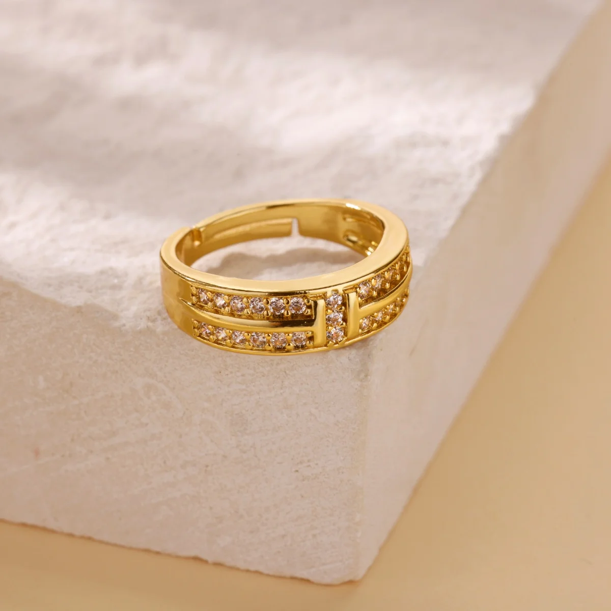 Luxury Brand Zirconia Minimalist Rings For Women