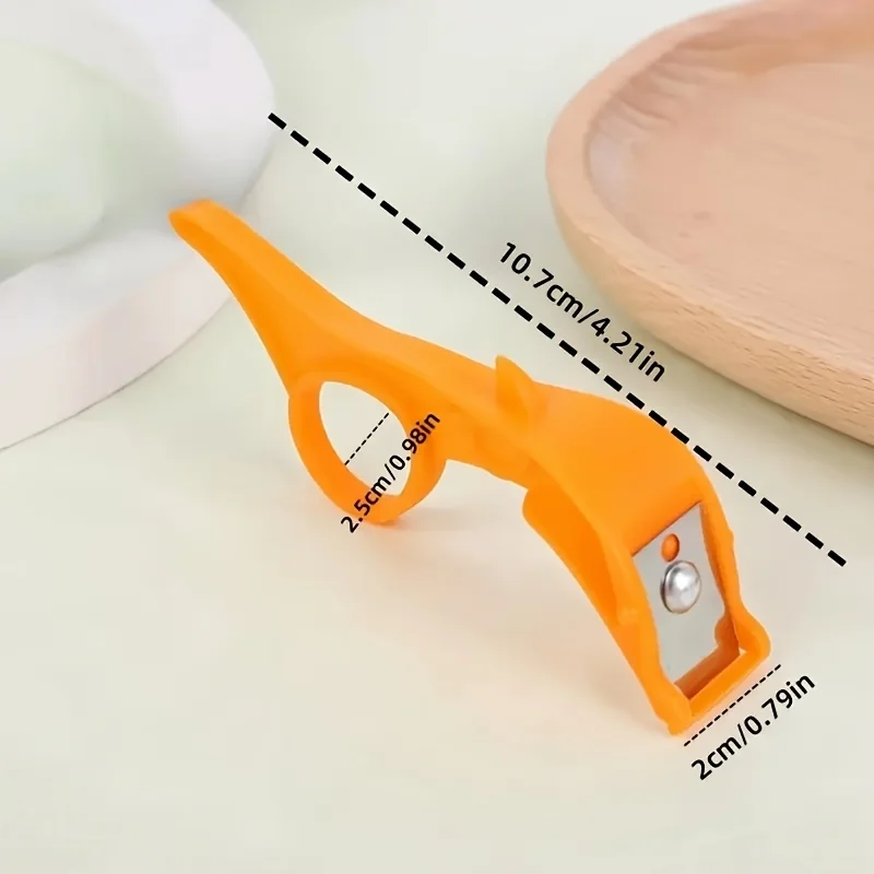 1pc Dolphin Shaped Thumb Fruit Peeler Set,Stainless Steel Blade, Multifunctional Apple & Pear Skin Remover,Orange Peeling Tool