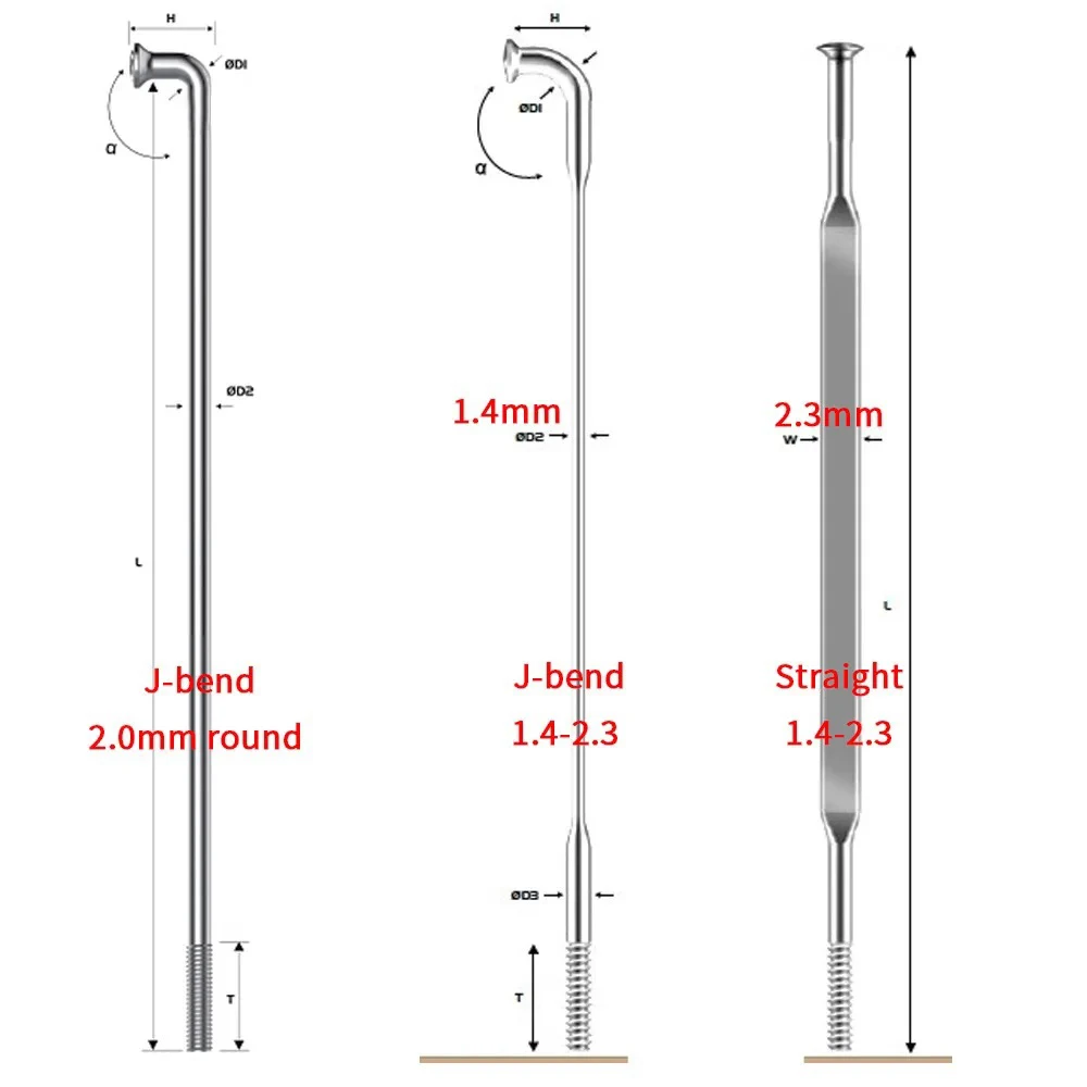 ZTTO 12pcs 자전거 스포크 DR390/P3/M1/M2/R1S 젖꼭지가있는 휠 유지 보수 스포크 J-Bend 2.0 Straightpull Aero 스포크 1.4-2.3mm