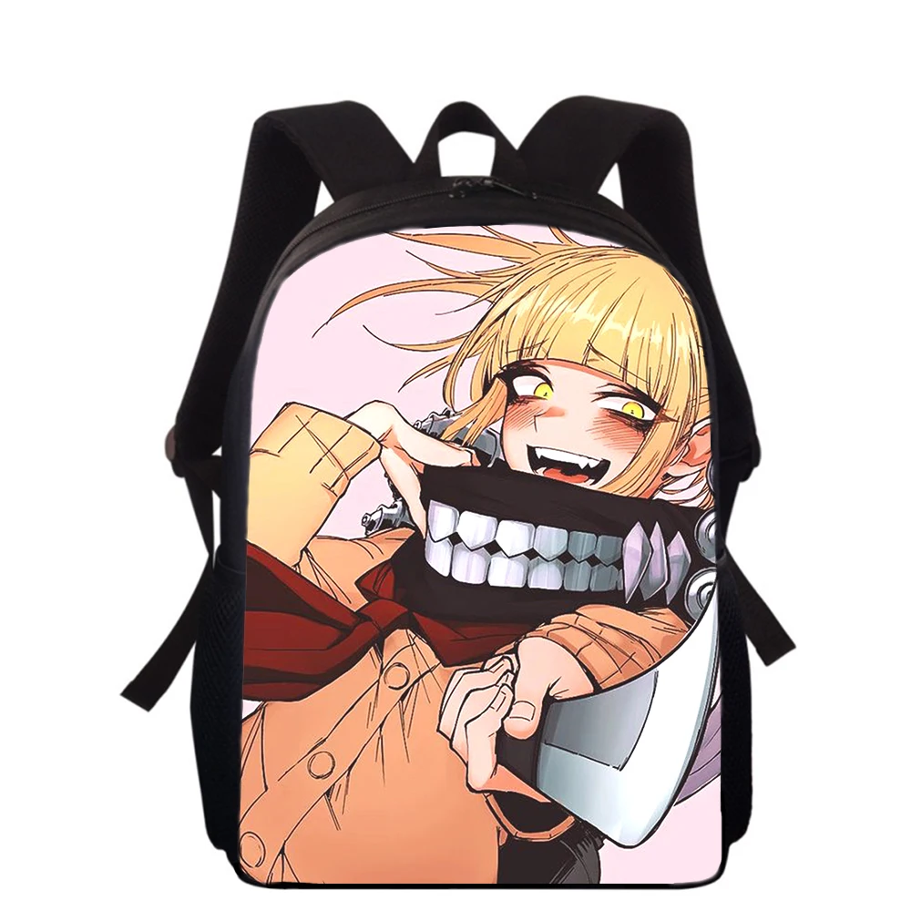 Anime My Hero Academia HIMIKO Toga 15” 3D Kids Backpack Primary School Bags for Boys Girls Back Pack Students School Book Bags