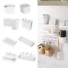White Pegboard Storage Boxes Creative DIY Accessories No-Drilling Wall Organizer No Punching Plastic Hole Board Storage Case 4