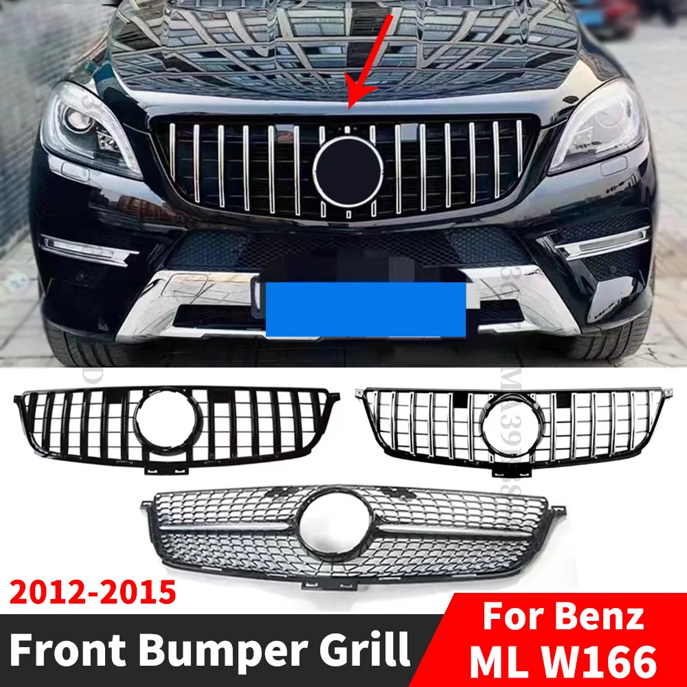 

GT Diamond Style Front Grille Inlet Grill Mesh For Mercedes Benz ML W166 2012-2015 ML350 ML400 ML320 ML300 ML500 ML550 Tuning