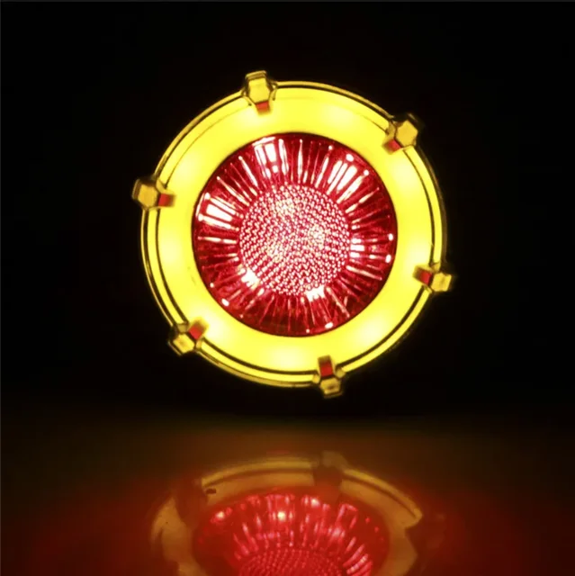 12V 10mm Motorcycle Sequential Flowing Flash Indicator Lamp Retro Dual-color Rotate LED Turn Signal LED Lights