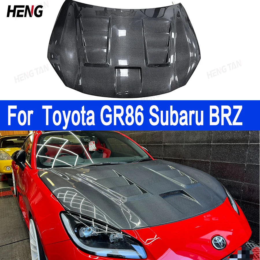 

High quality Carbon Fiber Original Hood For Toyota GR86 Subaru BRZ 2019+ FRP Front Hood Ventilation Cover Upgrade body kit
