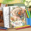 Spiral Coloring book -30 Sheets adult coloring book, 11.2 x 8.3 inches, 100g thick paper, drawing book, homecoming holiday gift 1