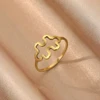 Dainty Ring Puzzle Ring Stainless Steel Autism Awareness We Just Fit Jewelry Valentine for Men and Women Art Line Trendy Jewelry 3