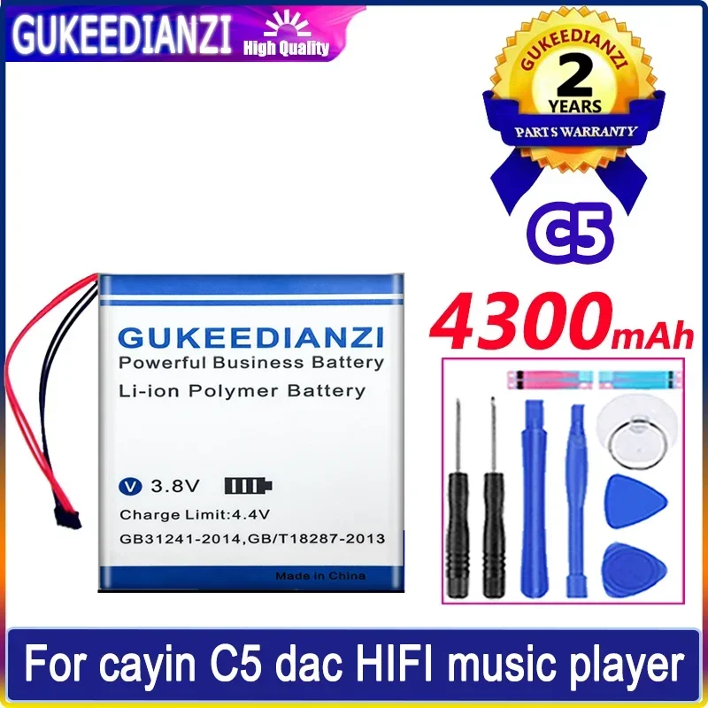 

GUKEEDIANZI Battery 4000mAh/ 6600mAh for Cayin C5 Dac/N6 N3 i5 Player/N6ii A01 N6 Mk2 WiFi Music Bateria