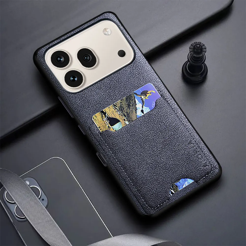 Luxury Leather Card Slot Bag Holder Case - Premium Back Cover