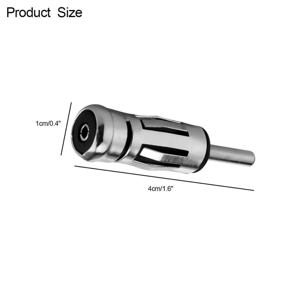 

Replacement Useful Brand New Durable Car Aerial Adaptor Part Silver Stereo ISO To Din Vehicles Alloy Connector