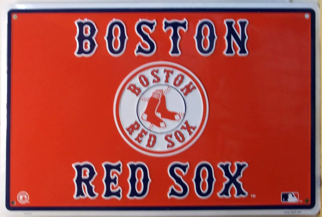 Boston Red Sox бейсбольный металлический жестяной знак Бар Паб винтажный Ретро плакат