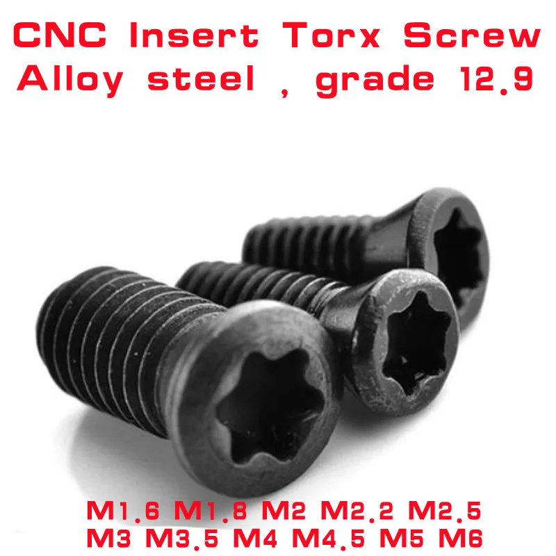 M4 4mm Alloy Steel Torx Screws for Replaces Carbide Insert CNC Lathe Tool 