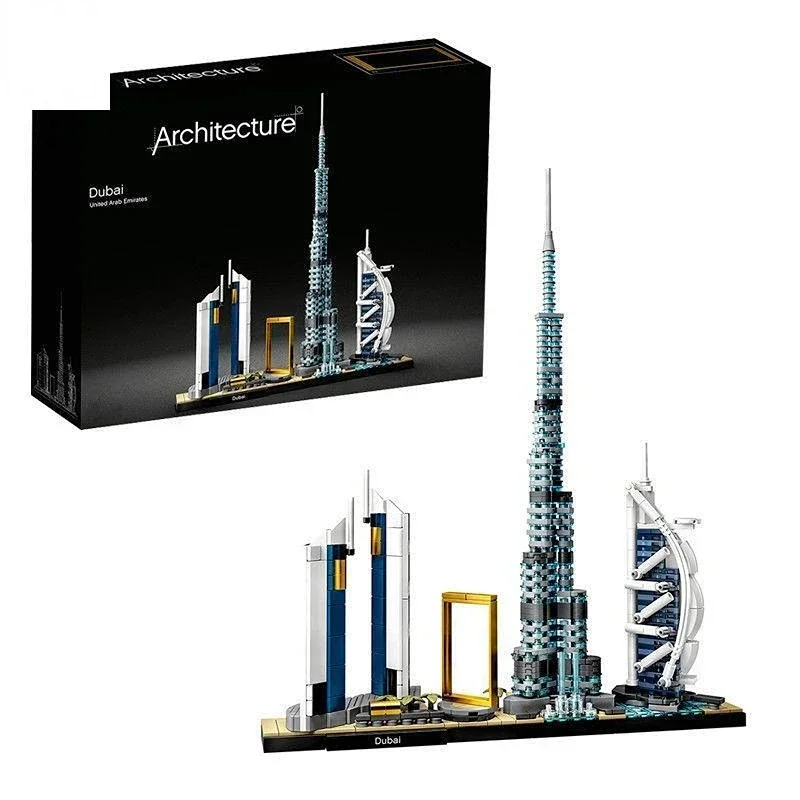 In Magazzino City Streetscape Architecture Dubai 21052 London Sydney Shanghai Building Blocks Kit Mattoni Per Bambini Giocattoli Regali