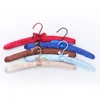 1PC Satin Padded Clothes Hanger Silk Wrapped Coat Rack Wrinkle Non-slip Coat Hanger Dress Clothes Sponge Hanger 3
