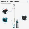 30mm 21V Brushless Motor Cordless Electric scissors Pruner pruning Shears Fruit Tree 250cm Extendable Pole For Makita Battery 4