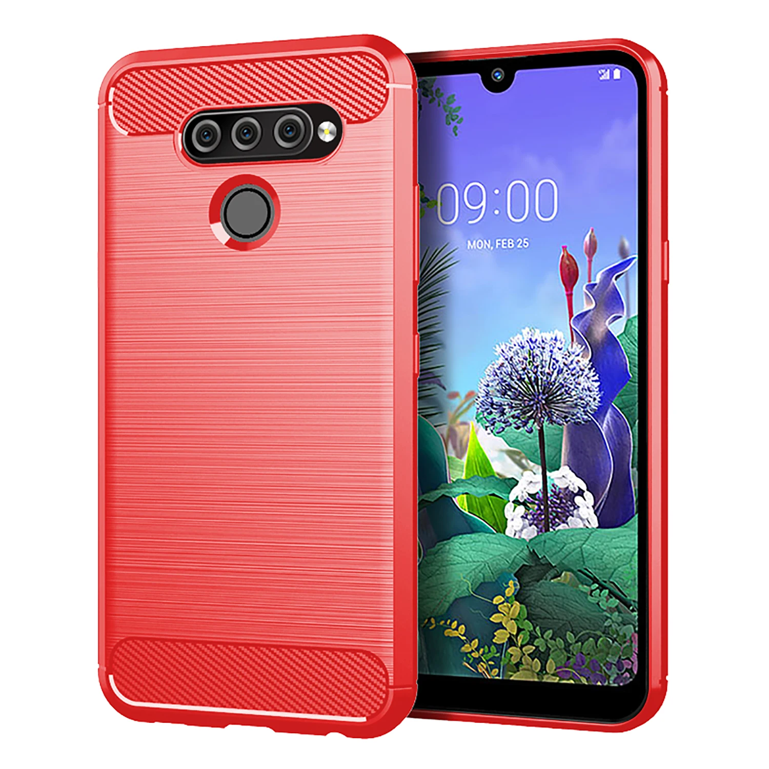 충격 방지 모바일 쉘, 럭셔리 탄소 섬유 휴대폰 커버, 낙하 방지 소프트 케이스, LG Q60 q92 q61 q62 q9 one q51 q61 q70
