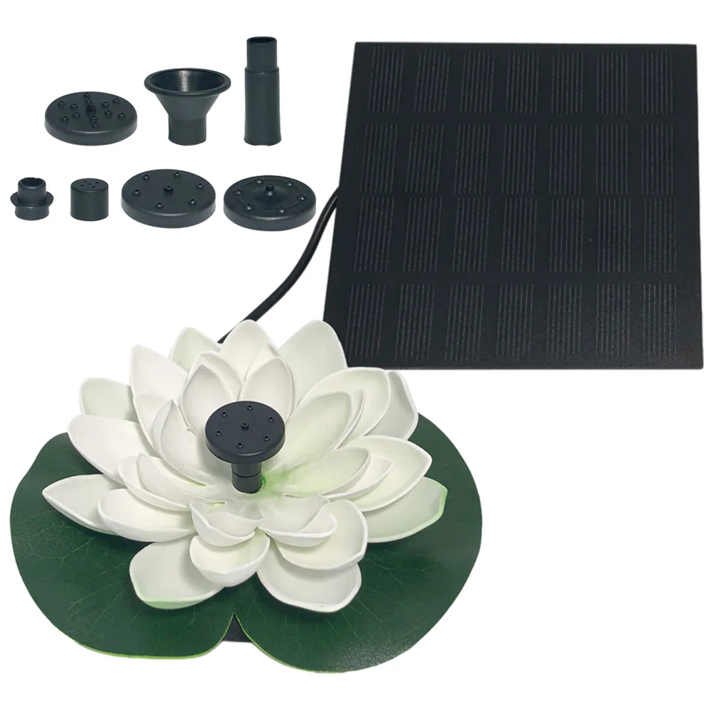 Solar Powered Lotus Shape Garden Fountain for Pond Decoration