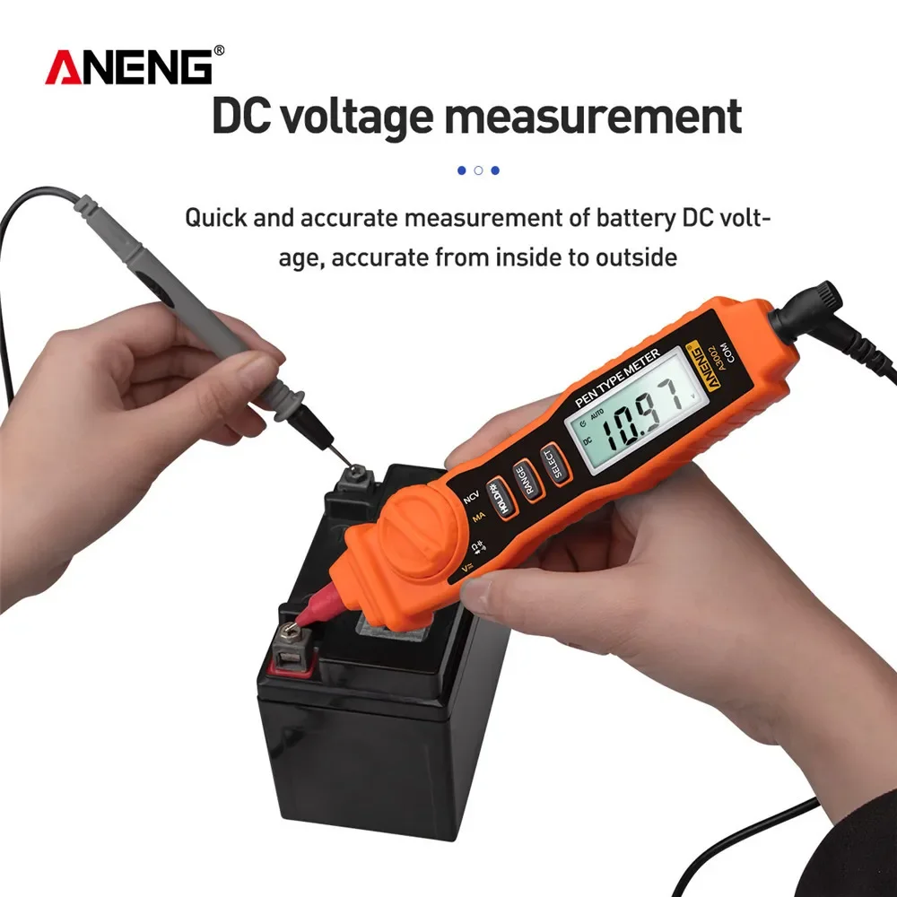 ANENG A3002 Digital Multimeter Pen Type 4000 Counts AC/DC Voltage Resistance Diode Continuity Non Contact Tester Tool thc pen digital multimeter multimeter tester