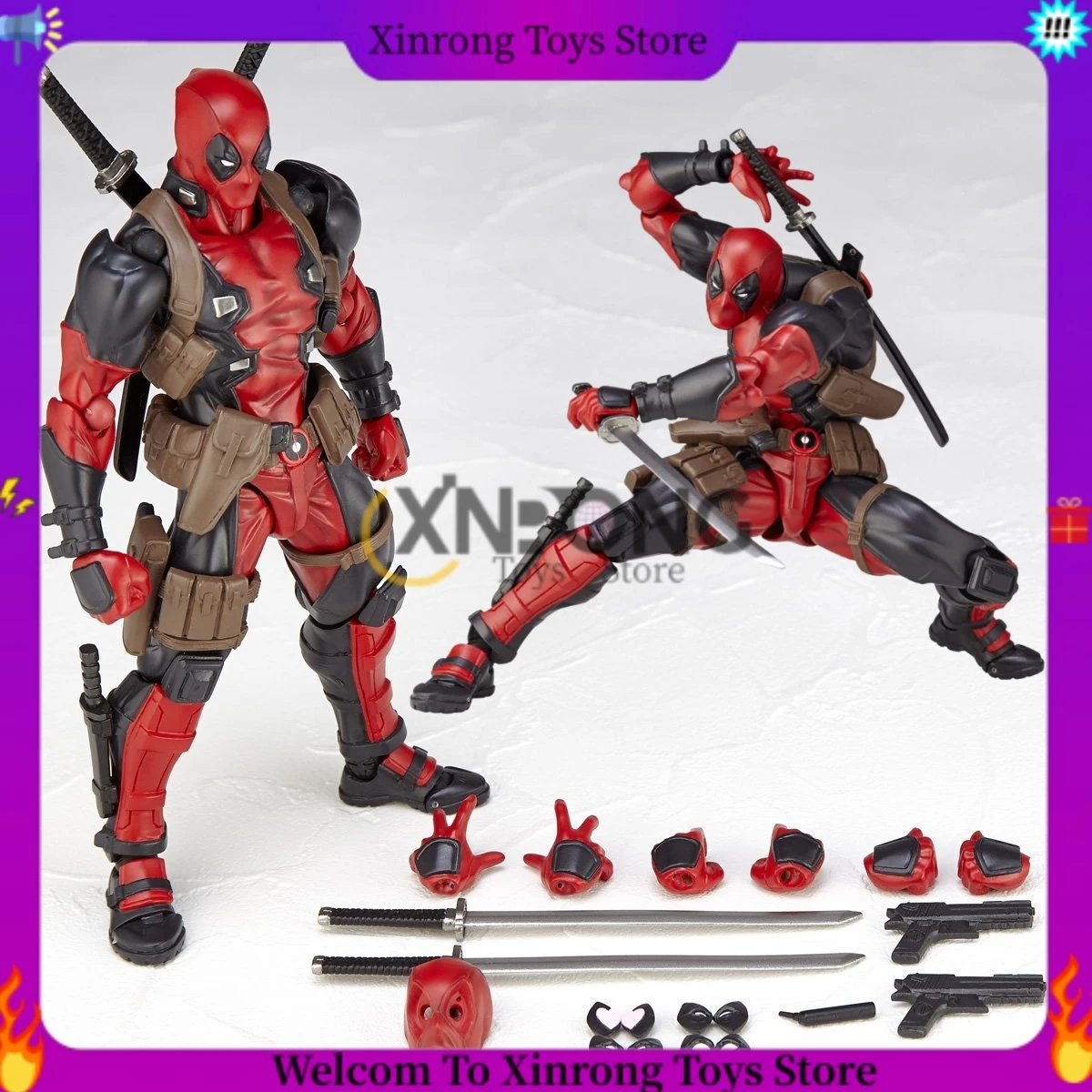 

16cm Yamaguchi Deadpool Action Figure Statue Pvc Model Variant Movable Joint Super Hero Dead Pool With Weapons Accessories Toys