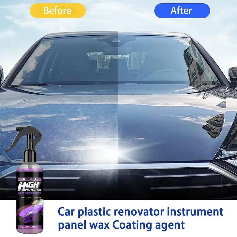 Car Coating Car Scratch Filler 6 In 1 Car Ceramic Coating Spray 100ml Auto Nano Scratch Repair Body Compound