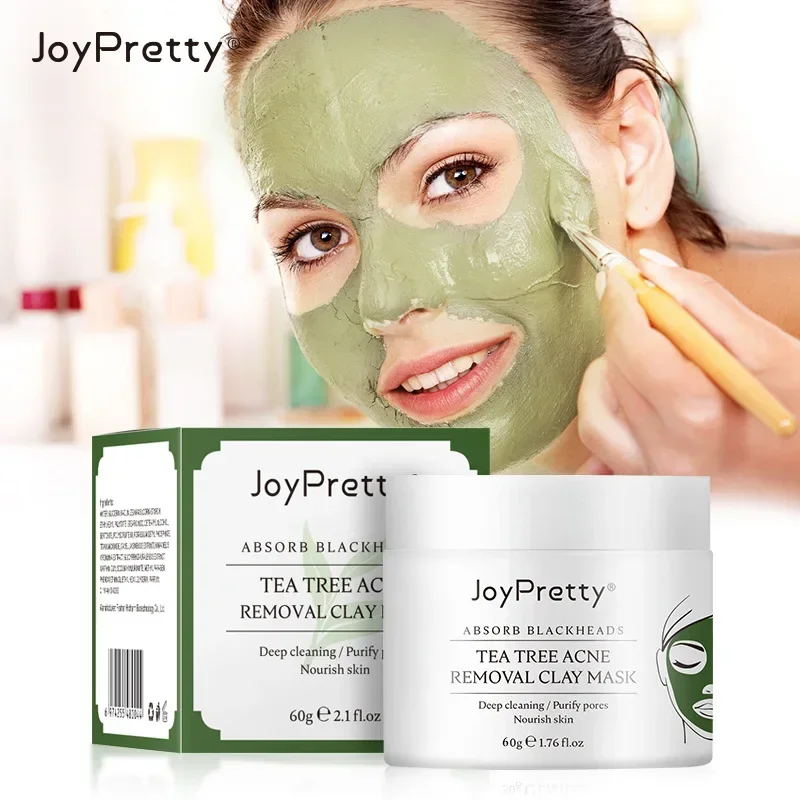 

Acne Treatment Facial Mask 60g Natural Tea Tree Mask Pores Cleansing Remove Blackhead Oil Control Smoothing Skin Care Products
