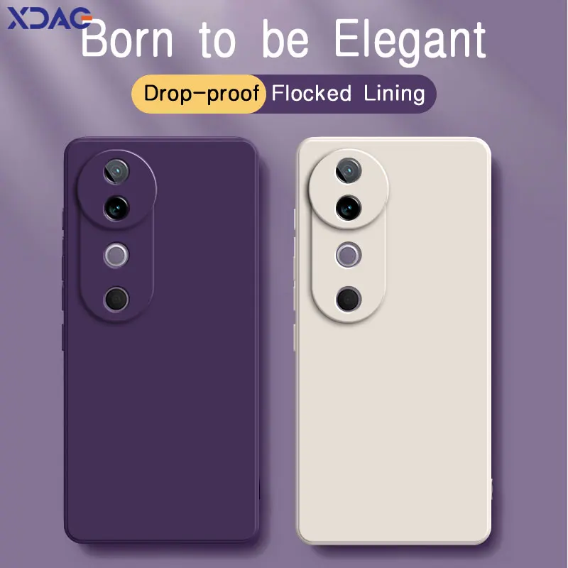 Classic Lens Protector Liquid Silicone Soft Phone Case - Stylish Square Design