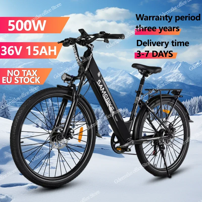 Bici Elettrica 500W Motore Brushless 36 V15Ah Batteria Al Litio Rimovibile Hybrid E Bike 27.5 Pollici Pneumatico Bicicletta Elettrica Fuoristrada