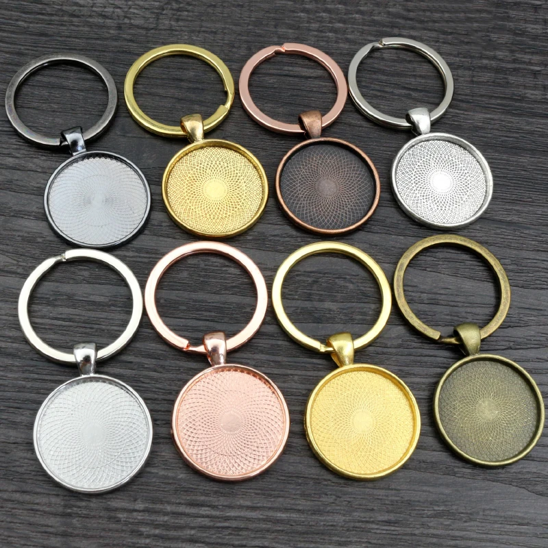 キーホルダー付きペンダントベゼルブランクフィット5個25 30mm
